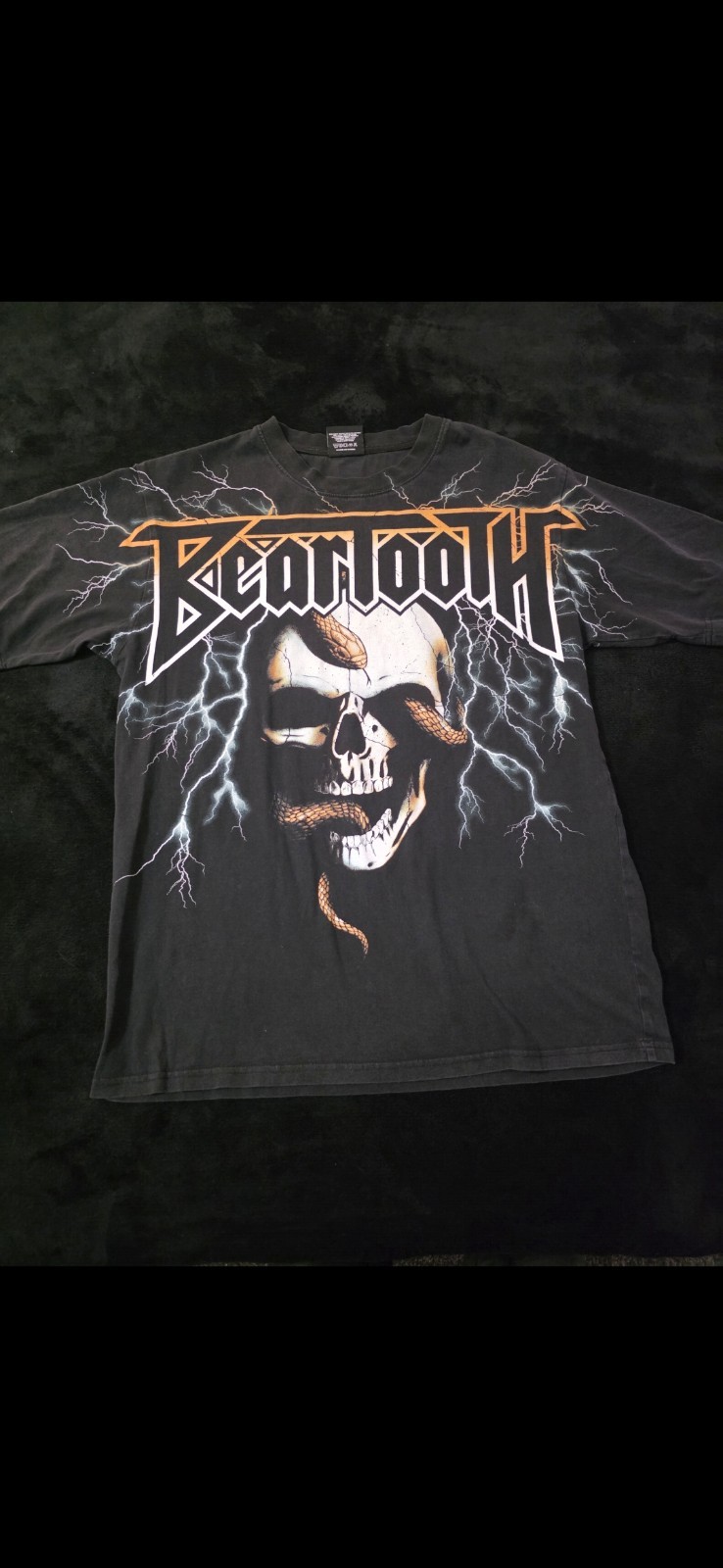 Beartooth Men’s L Black Cotton Short Sleeve Crew Neck Double-Sided Graphic Tee