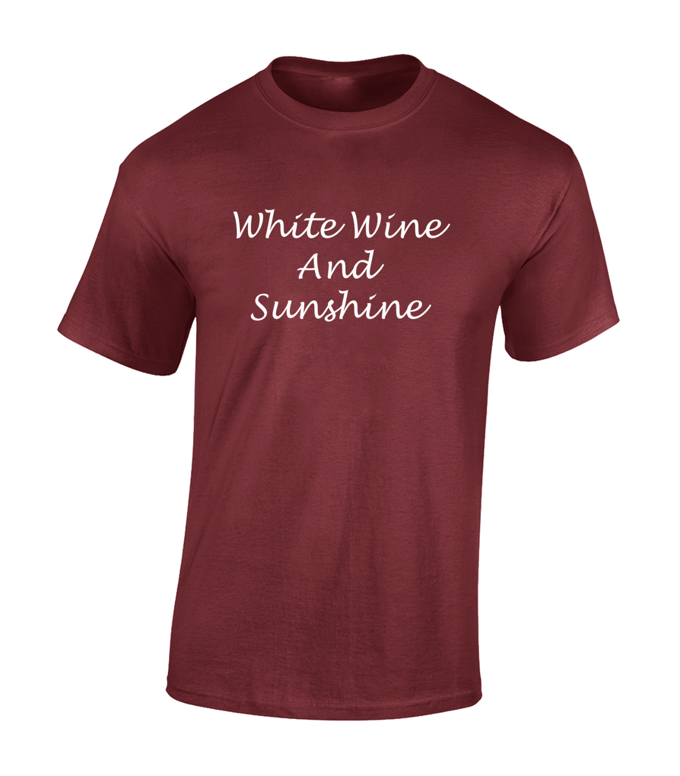 WHITE WINE & SUNSHINE MENS T SHIRT COOL HOLIDAY CLOTHING SUMMER CASUAL TOP
