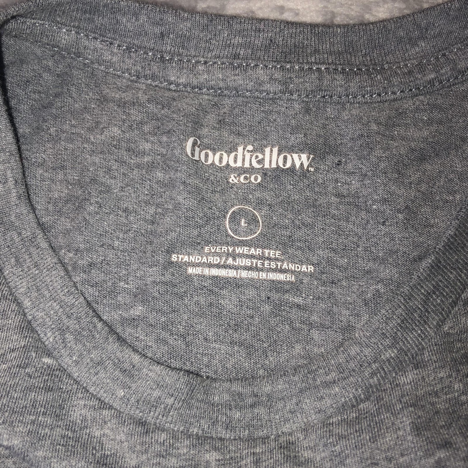 Goodfellow Shirt Mens Large Gray Every Wear Tee Crewneck Soft Casual T-Shirt