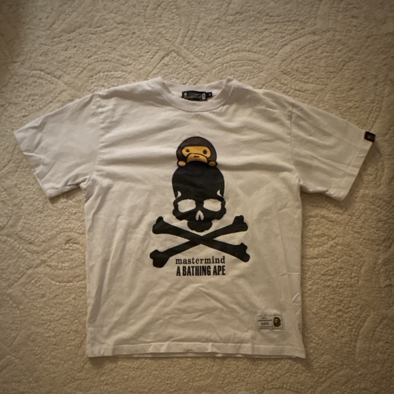 A Bathing Ape BAPE X Mastermind 15th anniversary t shirt size S