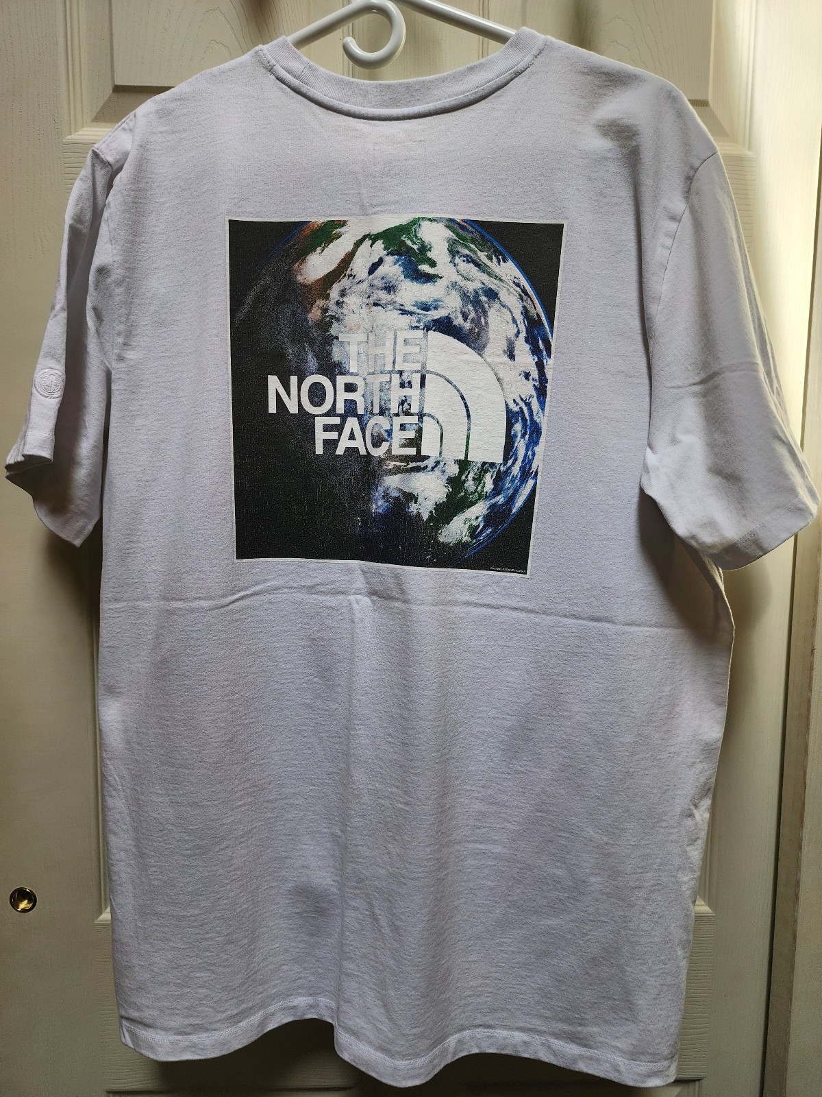 MENS SIZE XL, WHITE, THE NORTH FACE T-SHIRT, COTTON/POLYSTER, PRE-OWNED