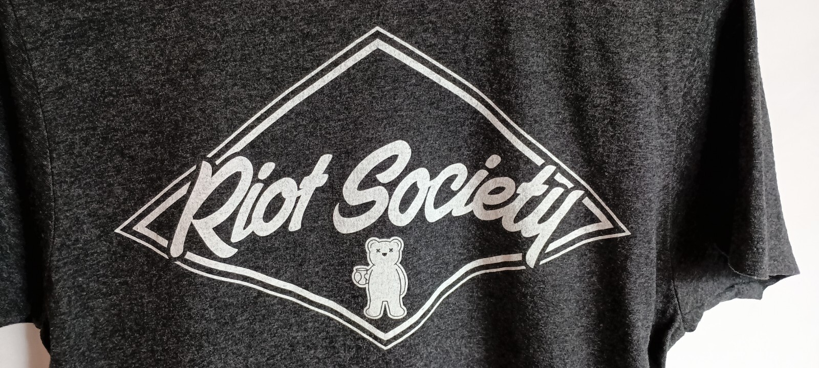 Riot Society Small Bear T-shirt Charcoal Color