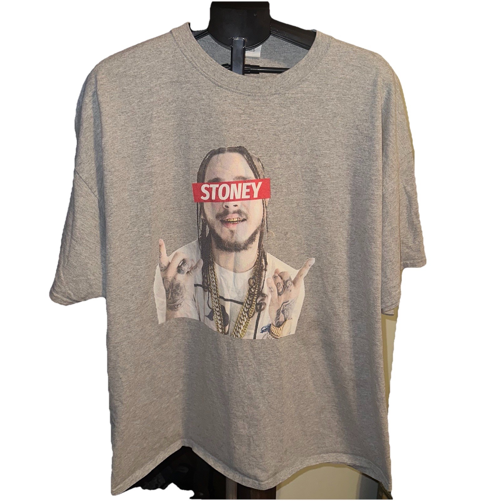 POST MALONE Mens 3XL Tshirt STONEY Rap Hiphop Music Band Official 2016 Gray EUC