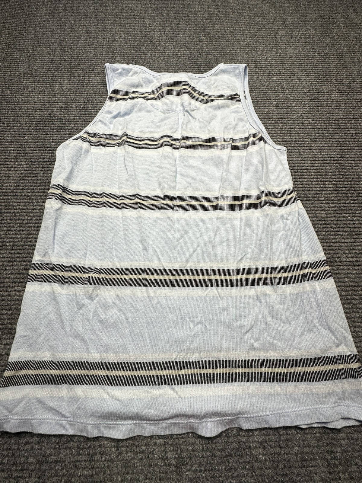 Saturdays New York City Tank Top Mens Small Sky Blue Stripe Nick S Lightweight