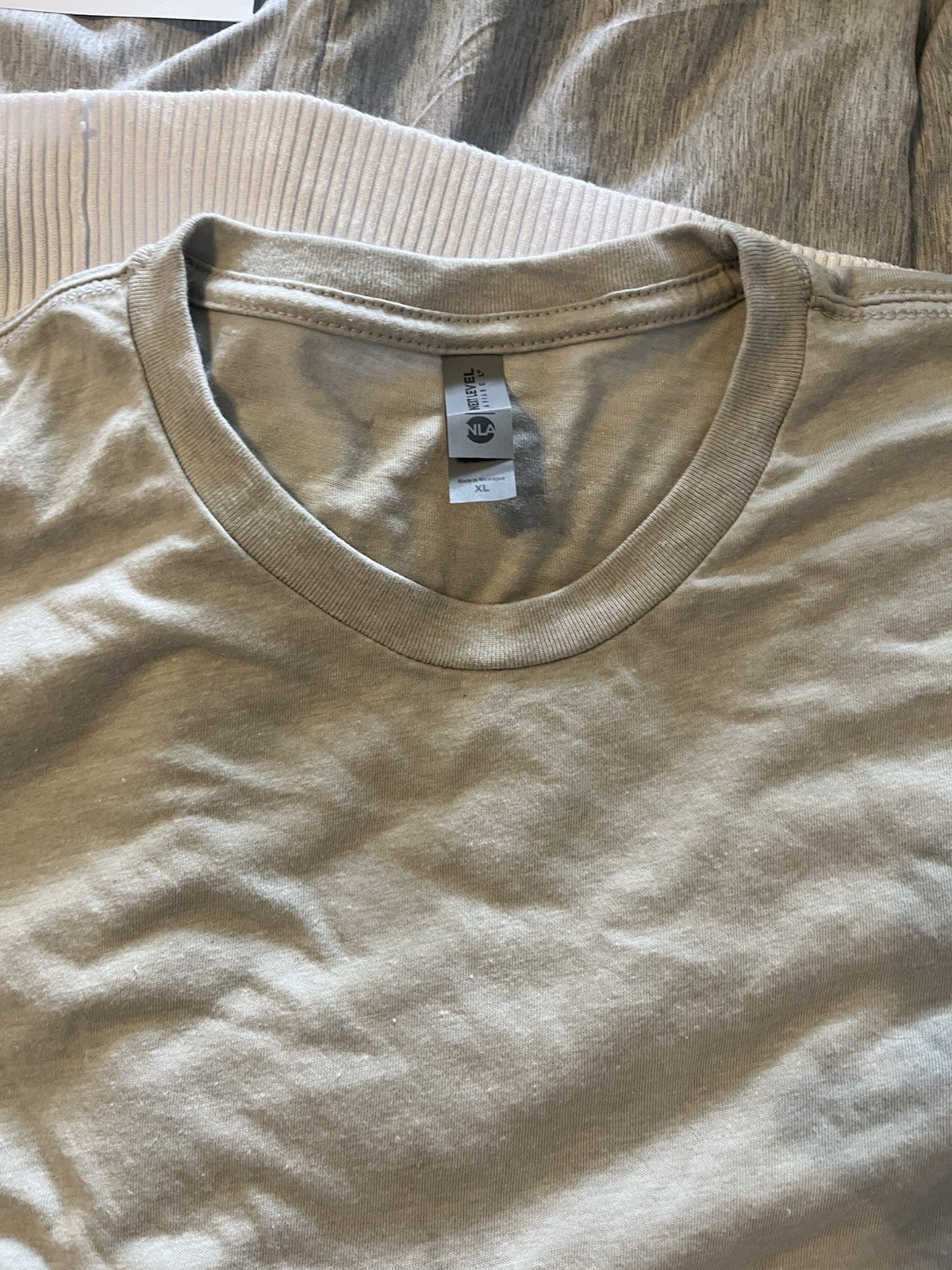 NEXT LEVEL APPAREL Men’s Short Sleeve T-shirt – XL – Brand New – Stone Color