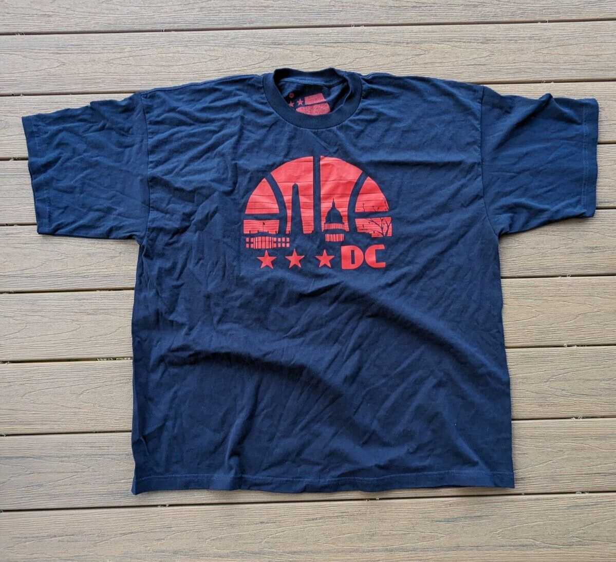 The District Washington DC Basketball T-shirt Size 4XL American Apparel T