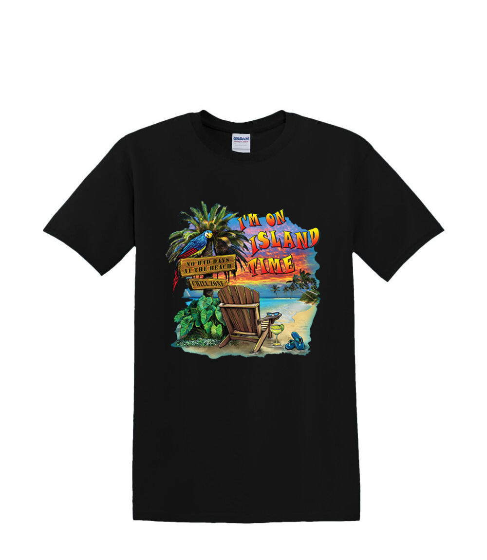 T-Shirt S to 2XL 3XL – ISLAND TIME relax resort neon fun adult