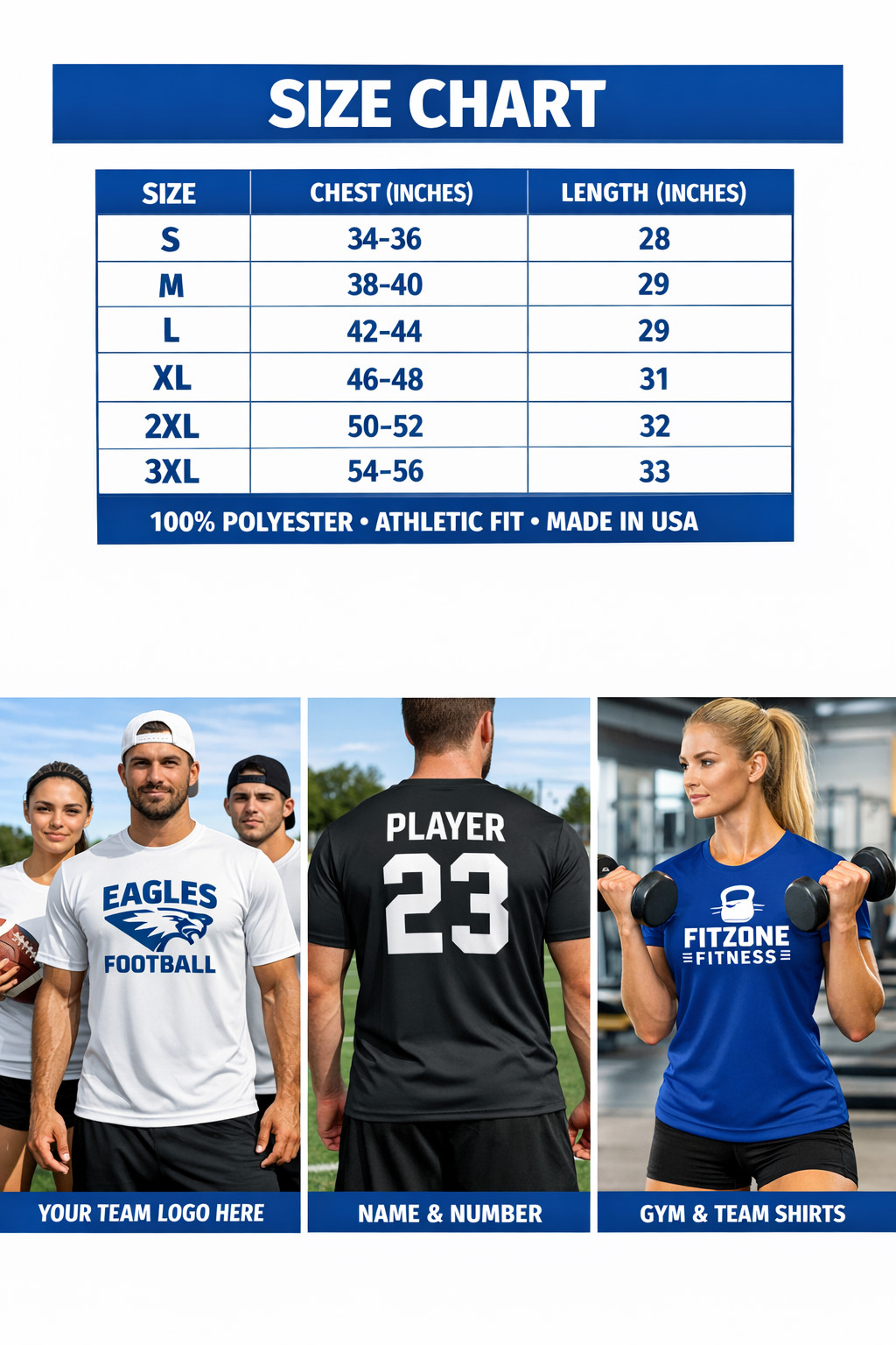 Blank Dry Fit T-Shirt Unisex Performance Athletic Tee Moisture Wicking S-3XL