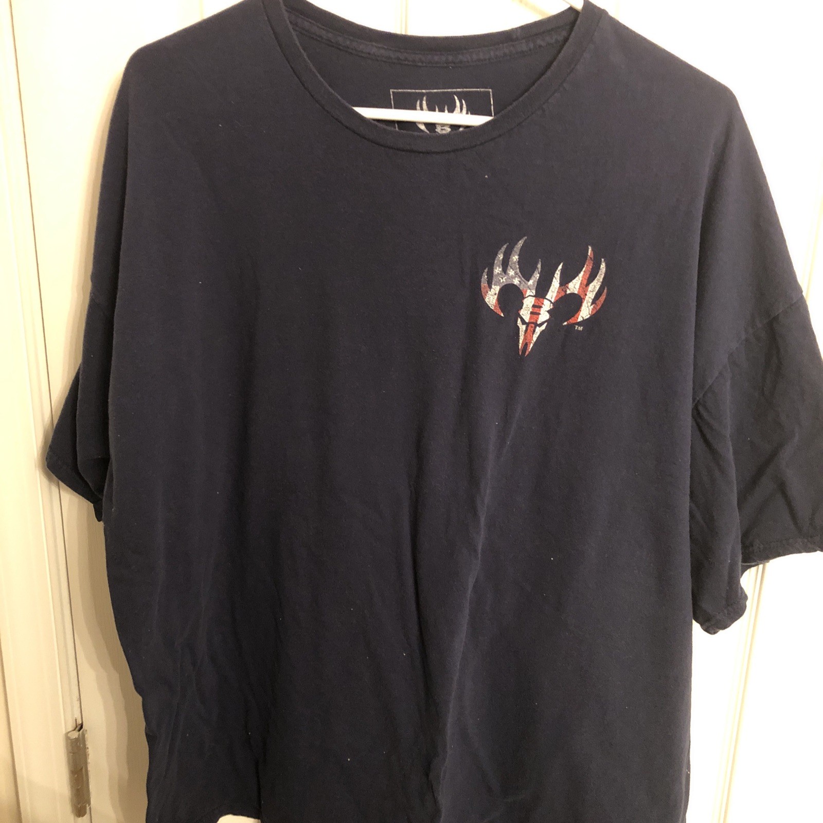 Buck Wear Men’s Size 3 XL Navy Blue “Red, White And True” American Flag Tee