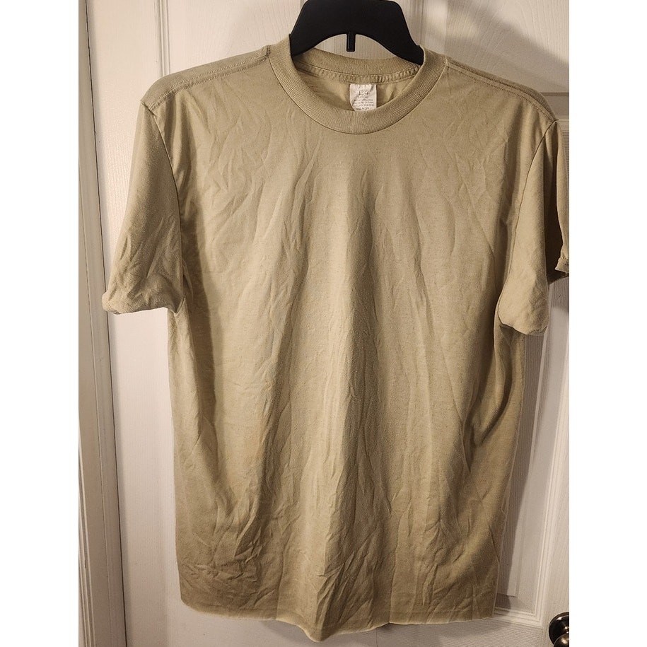 3 Pack Men Large Tan 499 OCP Military Undershirt T-Shirt Campbellsville & DSCP
