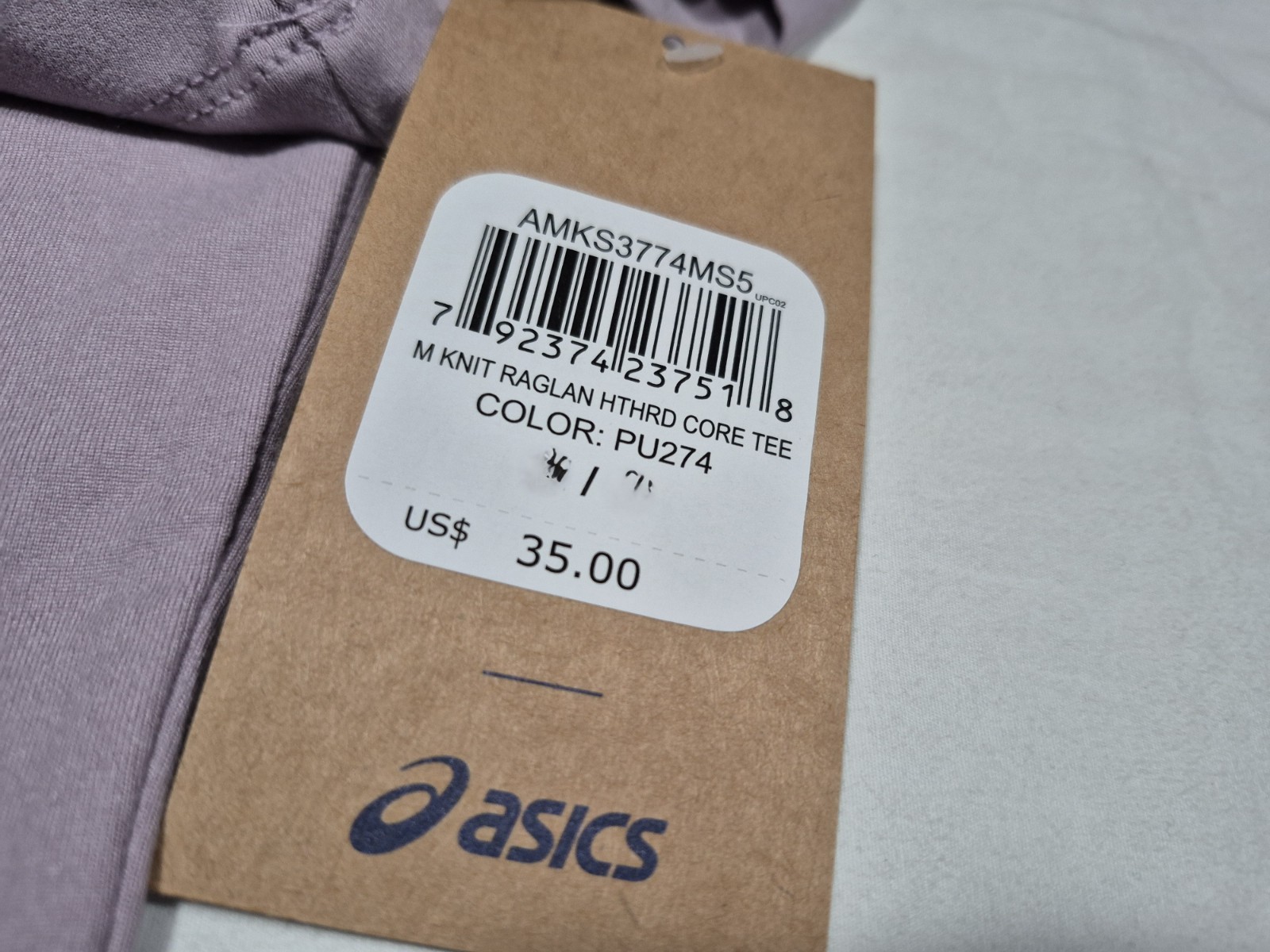Asics Mens Knit Raglan Hydro Core Tech Sports Training Gym Tee Shirt Adobe Pink