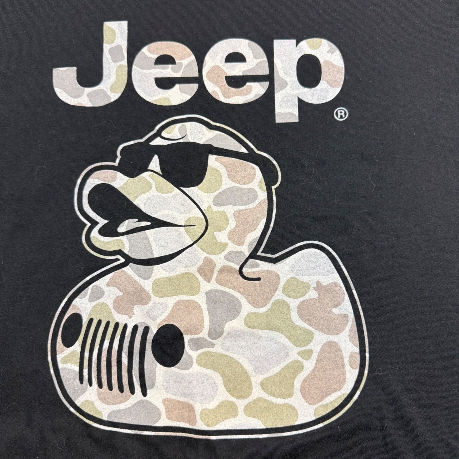 Jedco Jeep Graphic T Shirt Mens L Black Camo Rubber Ducky Sunglasses Duck Tee