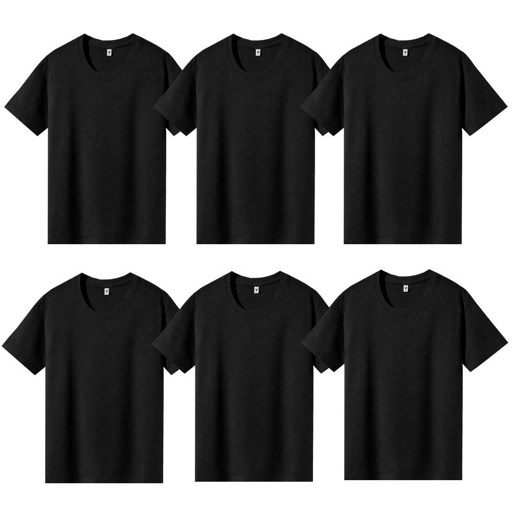 6 PCS Men’s Loose Fit Oversized Heavyweight Cotton T-Shirt Short Sleeve (S-3XL)