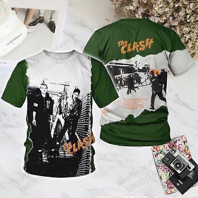 Vintage Rock Band The Clash 3D Print T-shirt Full size S to 5XL TU1841