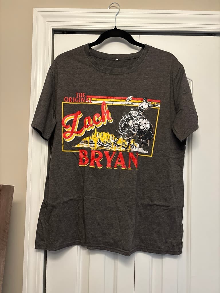 Zach Bryan Shirt Vintage Style Cowboy Graphic Tee Country Rock Black PA9547