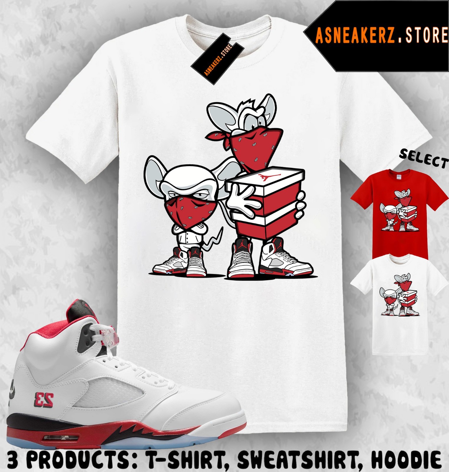 Tee Shirt Matching 5 OG Fire Red 2025 To Match Sneaker Sneakerhead Heist T-Shirt
