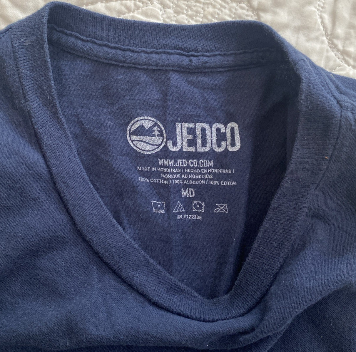 Officially Licensed JEDCO Jeep Graphic T-shirt, Back Hit, Medium, Navy
