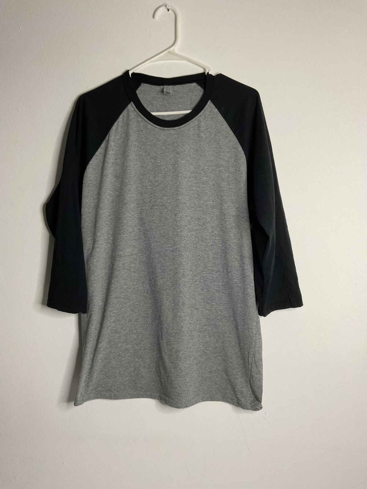 Jerzees Men’s Tri-Blend T-Shirt 3/4 Sleeve Soft Raglan Baseball Tee Size L