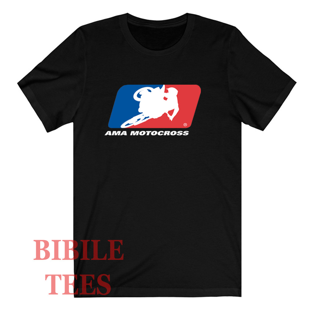 AMA Motocross Men’s Black T-Shirt Size S to 5XL