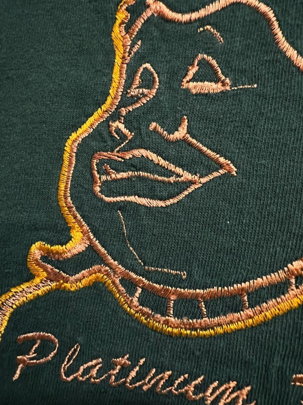 2000s Platinum FUBU Fat Albert Gold Embroidered T-Shirt Large