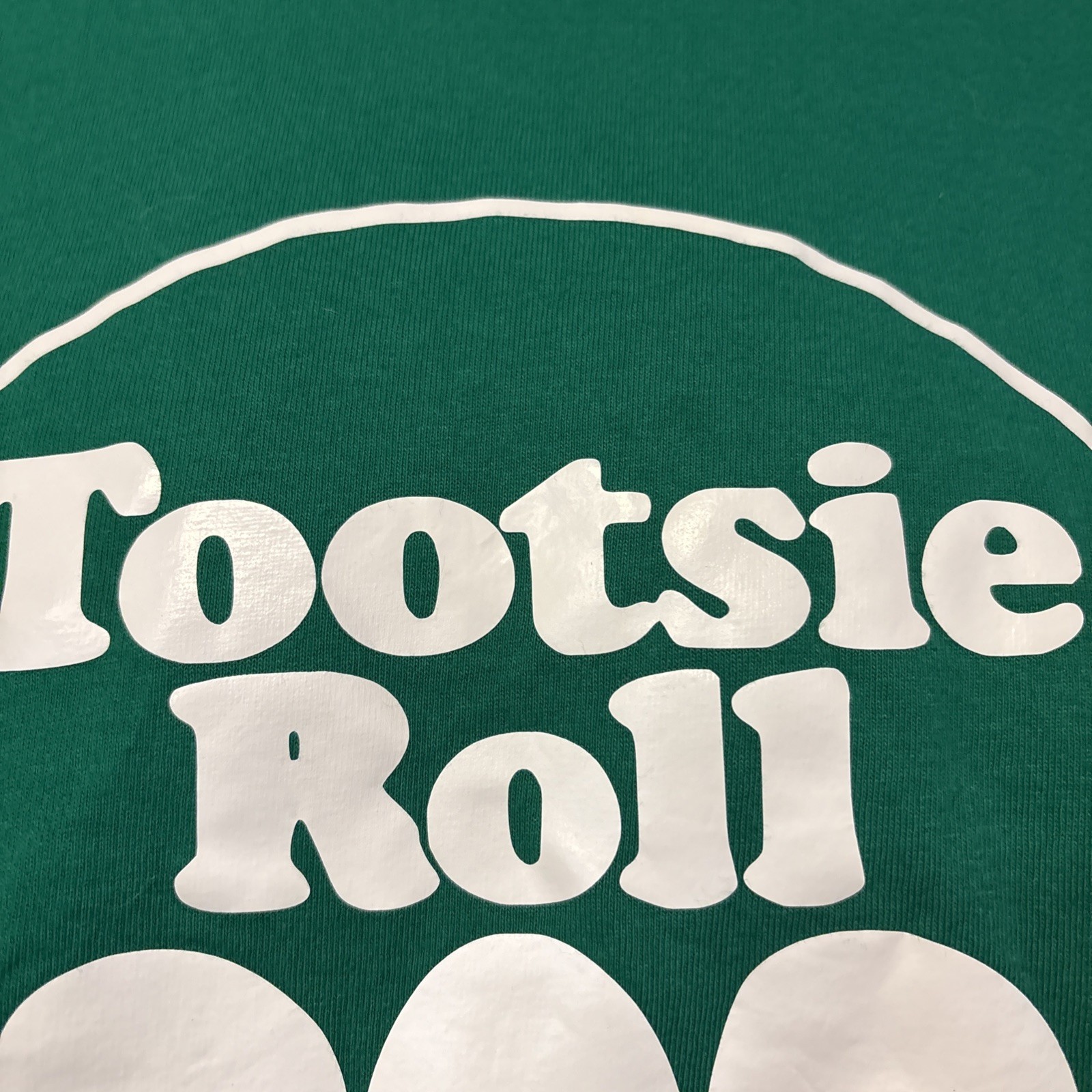 Vintage Tootsie Roll Pop Apple Green & White Shirt Size XL Mens