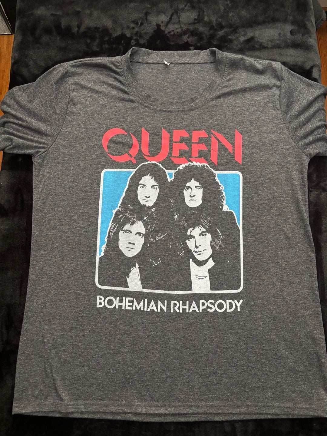 Queen Bohemian Rhapsody Heather Grey Graphic T-Shirt XL