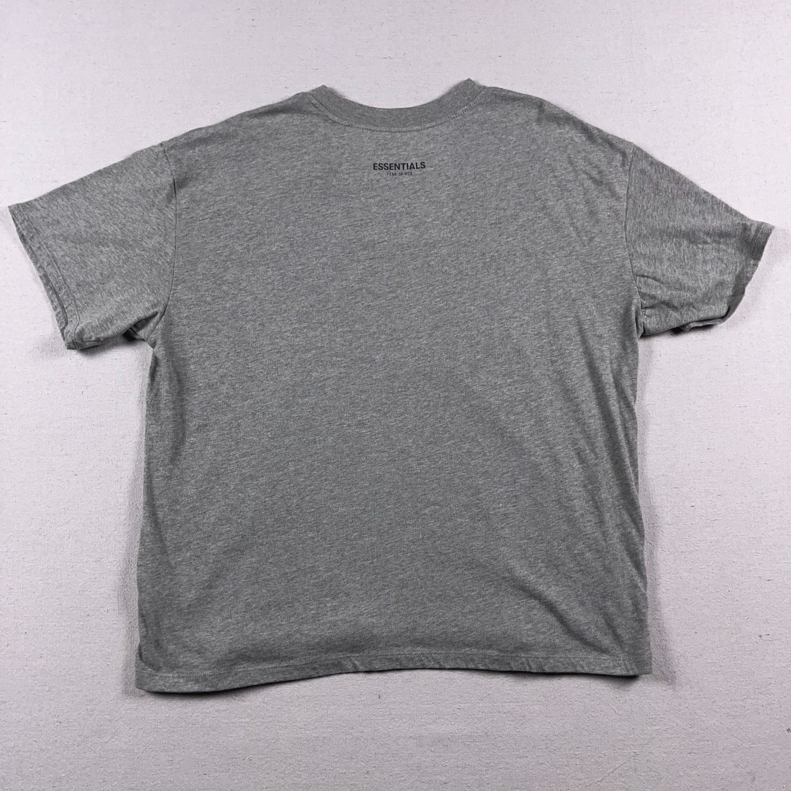 Essentials Fear Of God T Shirt Mens Medium Heather Gray Cotton Rayon Poly Blend