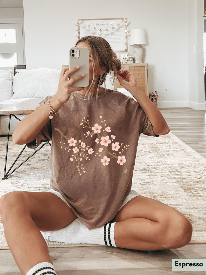 Cherry Blossom Comfort Tee Nature Floral Shirt Soft Unisex Gift Idea