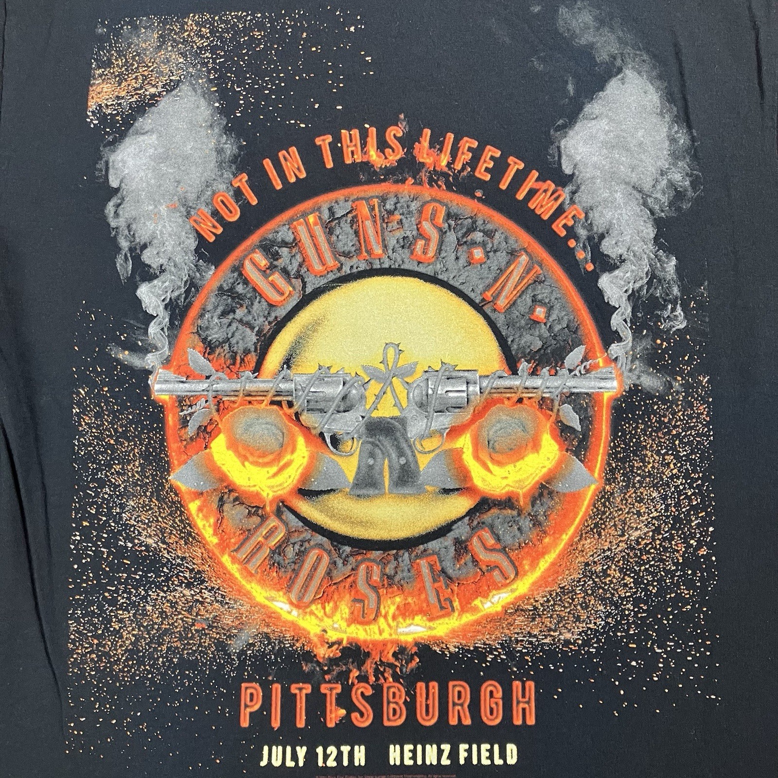 Guns N’ Roses Shirt Mens Large Black Graphic Print Tour 2017 Pittsburgh PA