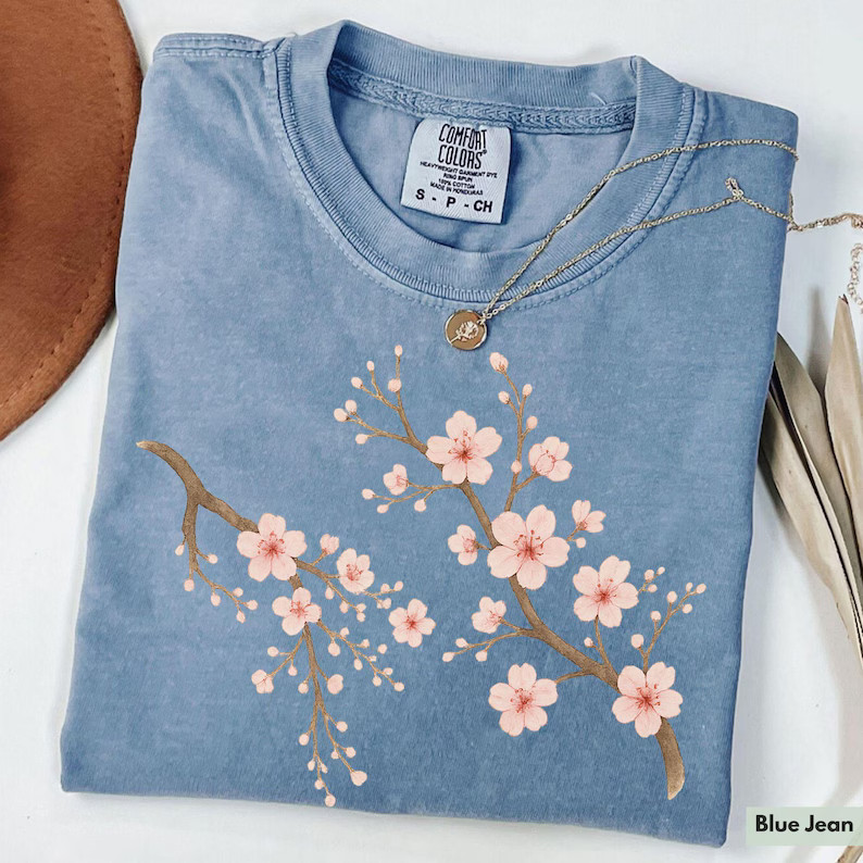 Cherry Blossom Comfort Tee Nature Floral Shirt Soft Unisex Gift Idea