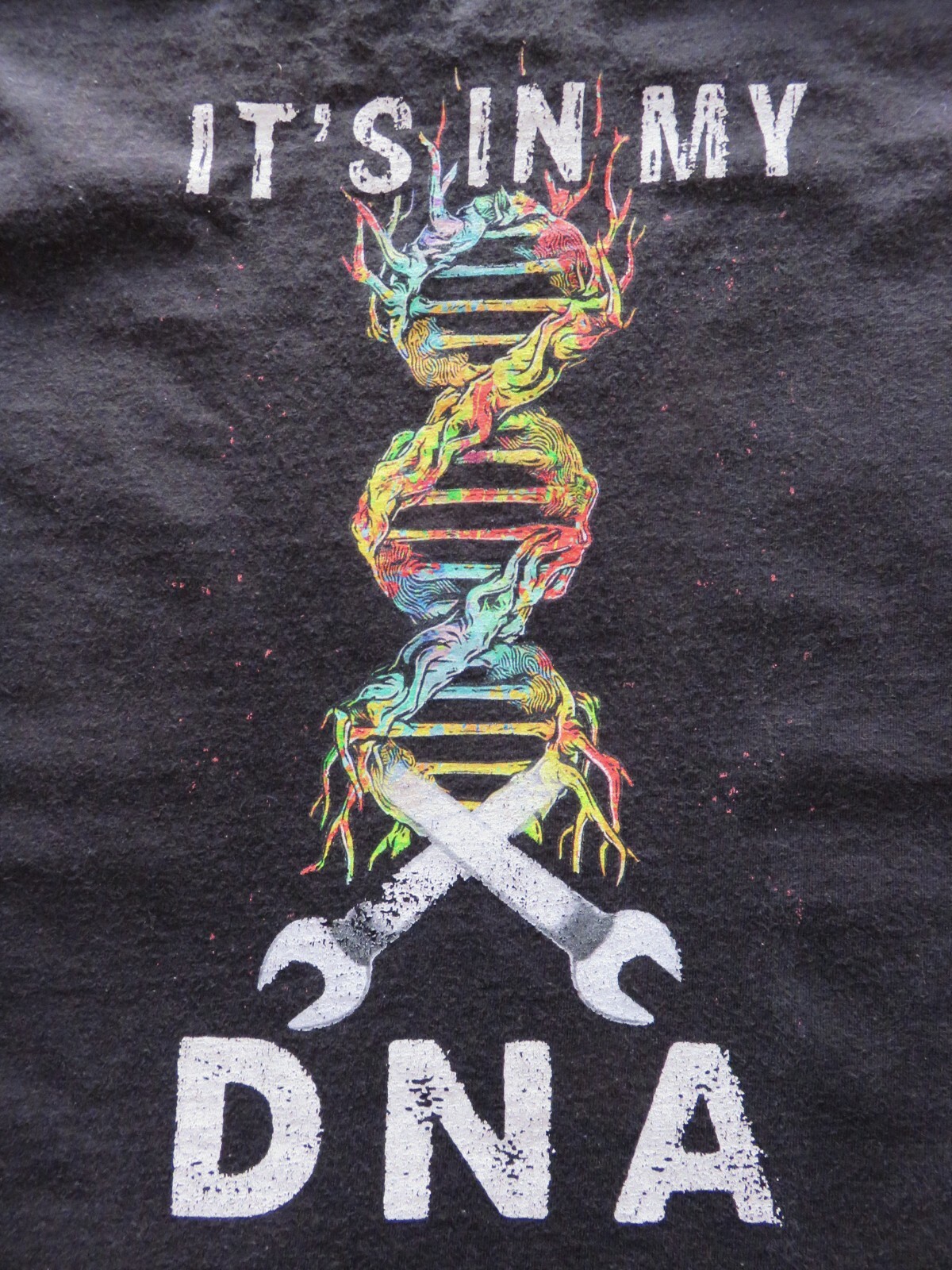 It’s In My DNA Black Muscle Tank T Shirt Grunge Construction Handyman Wrench XL