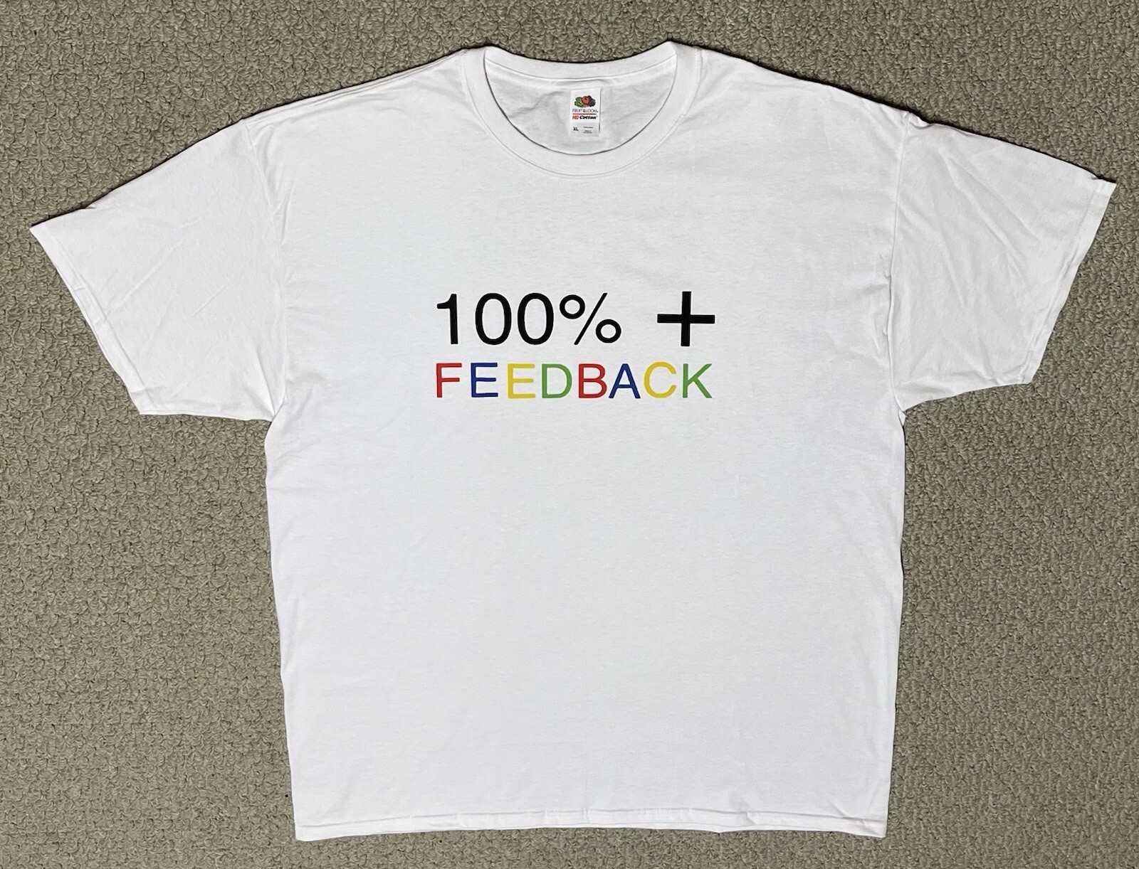 Fruit Loom HD Cotton Novelty T Shirt Positive Ebay Reseller Seller Tee XL
