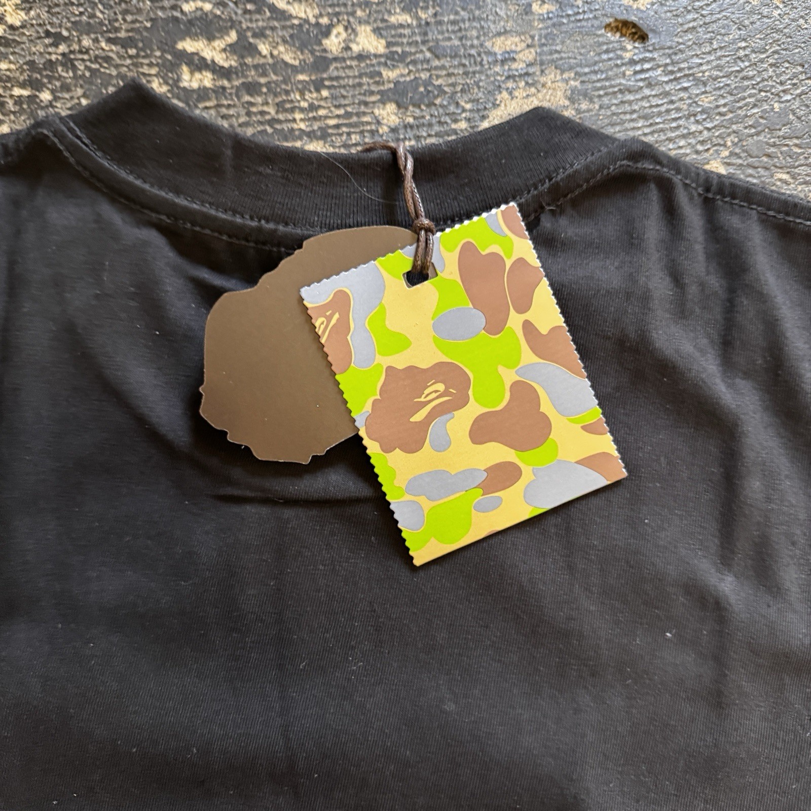 BAPE ABC Camo Milo On Big Ape Men’s T Shirt Blue Camouflage Size Small