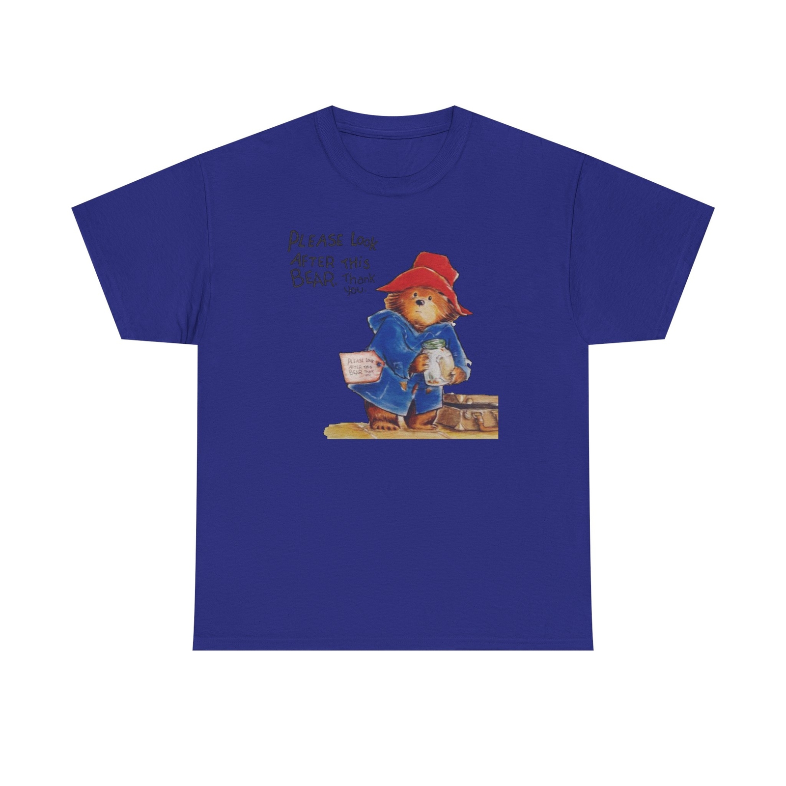Vintage UK Cartoon Plush Bear Unisex Tee, Shirt for Pet Lovers, Retro