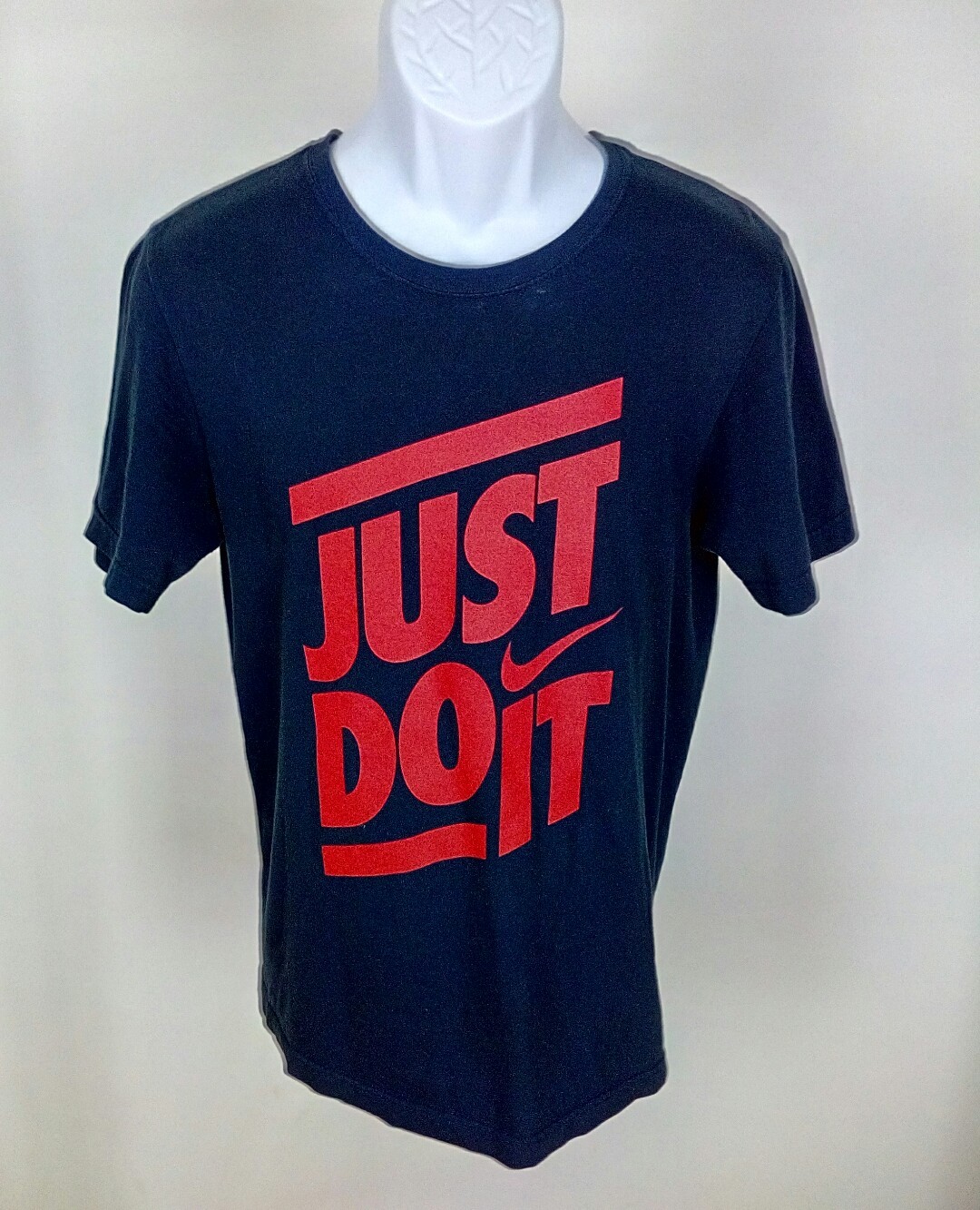 Nike “JUST DO IT” Navy Blue/ Red written Logo Sz Sm Pre-Owned Beautiful #55