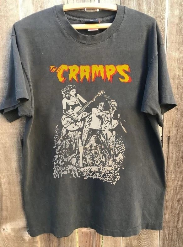 The Cramps Rock Band vintage charcoal Unisex T-shirt classic style S-5XL