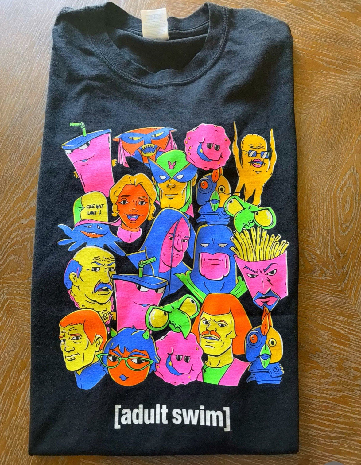 Adult Swim Black Cartoon Graphic Regular Fit Short Sleeve T-Shirt