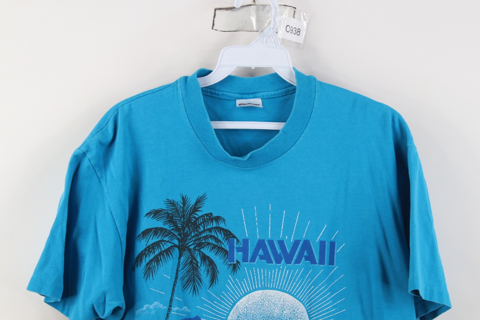 Vtg 70s 80s Streetwear Mens L Distressed Waikiki Hawaii Beach Sunset T-Shirt USA