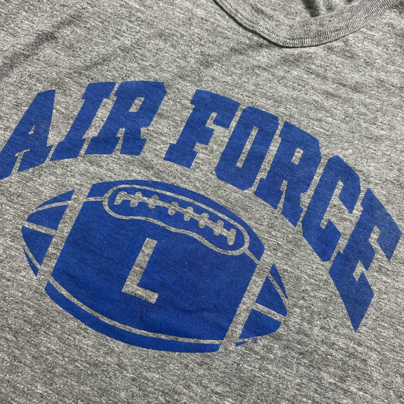 Air Force Football Shirt Mens Large Gray Graphic Tee T-Shirt Military 70s