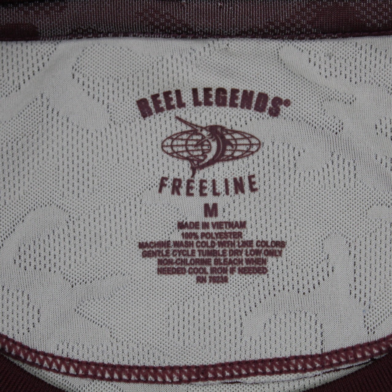 Reel Legends Shirt Mens Medium Red Camo Freeline Performance Fishing Long Sleeve