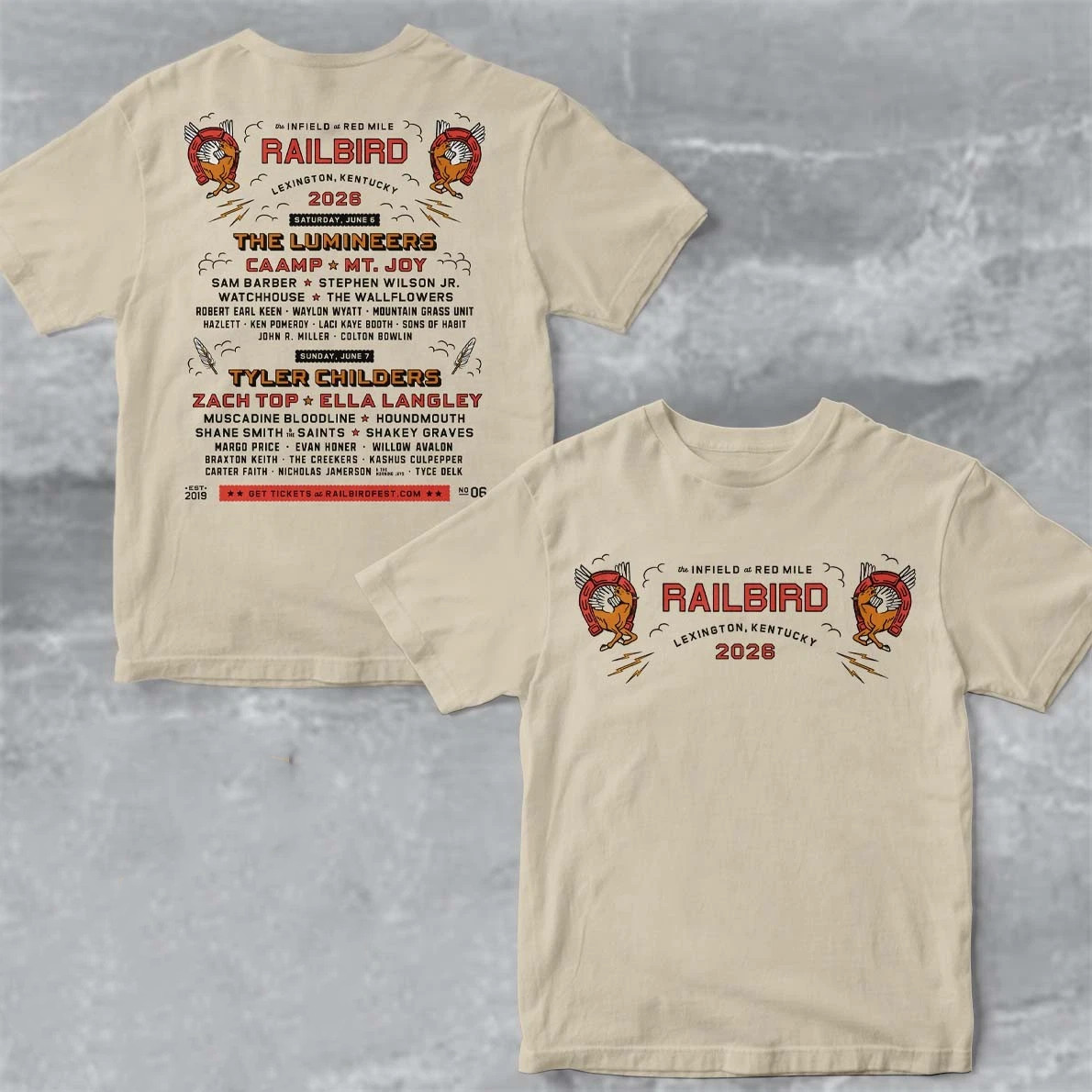 Railbird Music Festival 2026 Cotton T-shirt Classic Gift For Fan BT2207