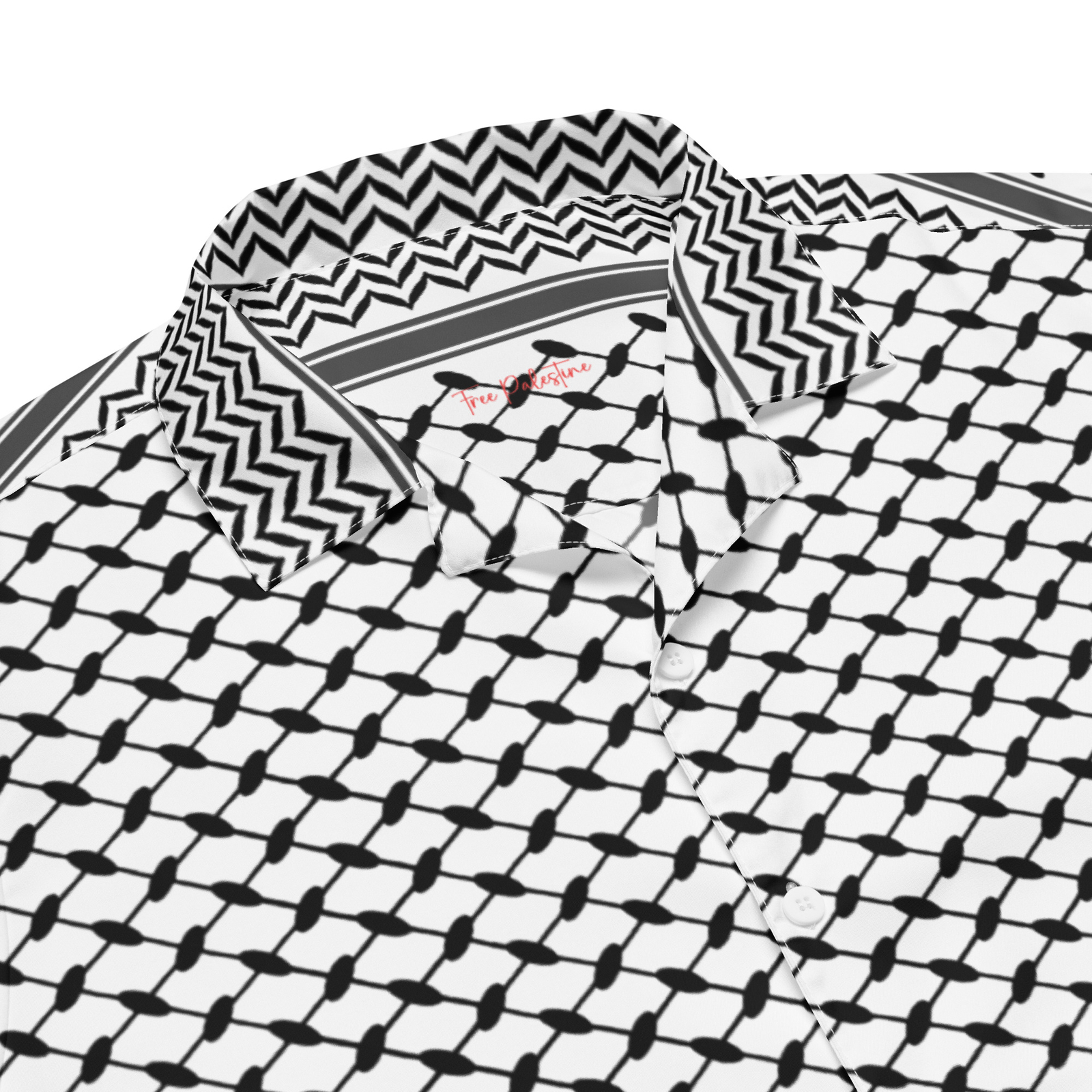 Keffiyeh Unisex button shirt, Palestine Keffiyeh Button Shirt, Keffiyeh Shirt