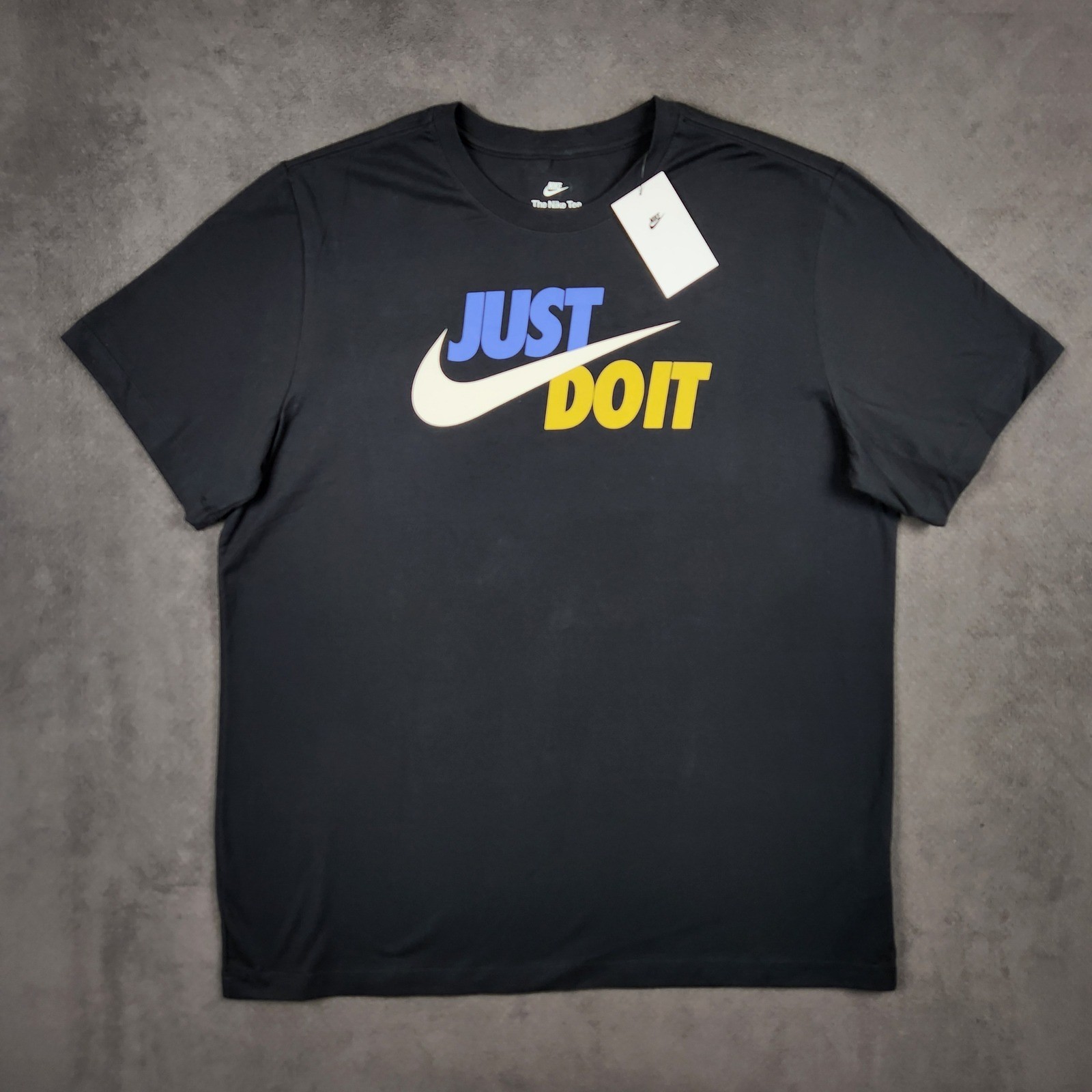 Nike Shirt Mens XL Black Just Do It Swoosh Graphic Tee AR5006-014 NEW