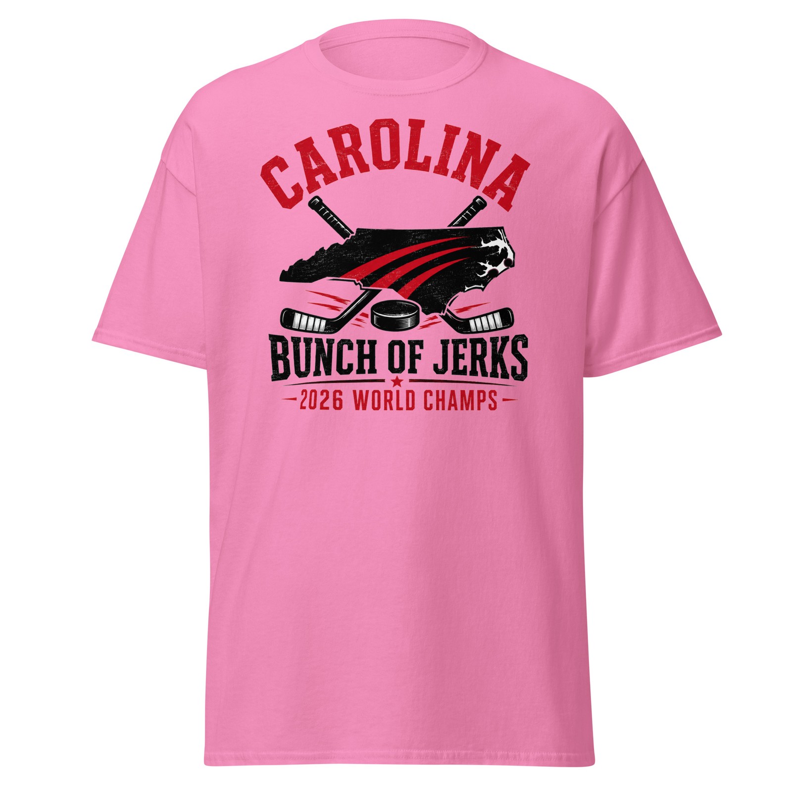 Carolina Hockey 2026 World Champs Bunch of Jerks Fan T-Shirt
