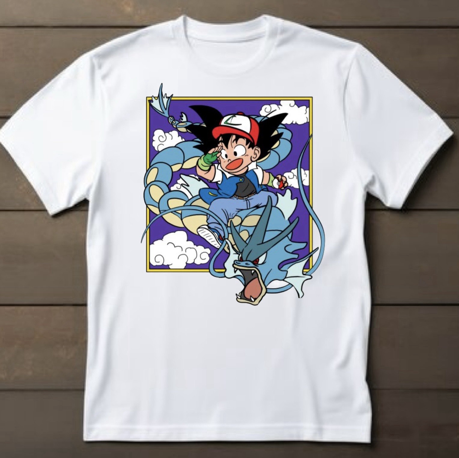 Pokemon X Dragon Ball Graphic T shirt – Size XS S M L XL 2XL
