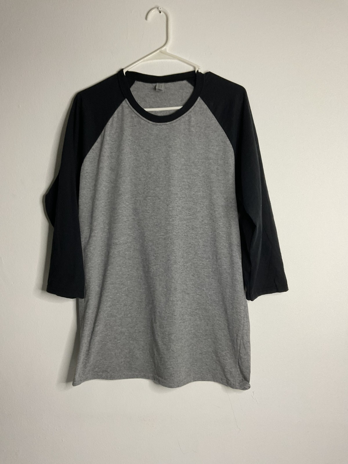 Jerzees Men’s Tri-Blend T-Shirt 3/4 Sleeve Soft Raglan Baseball Tee Size L