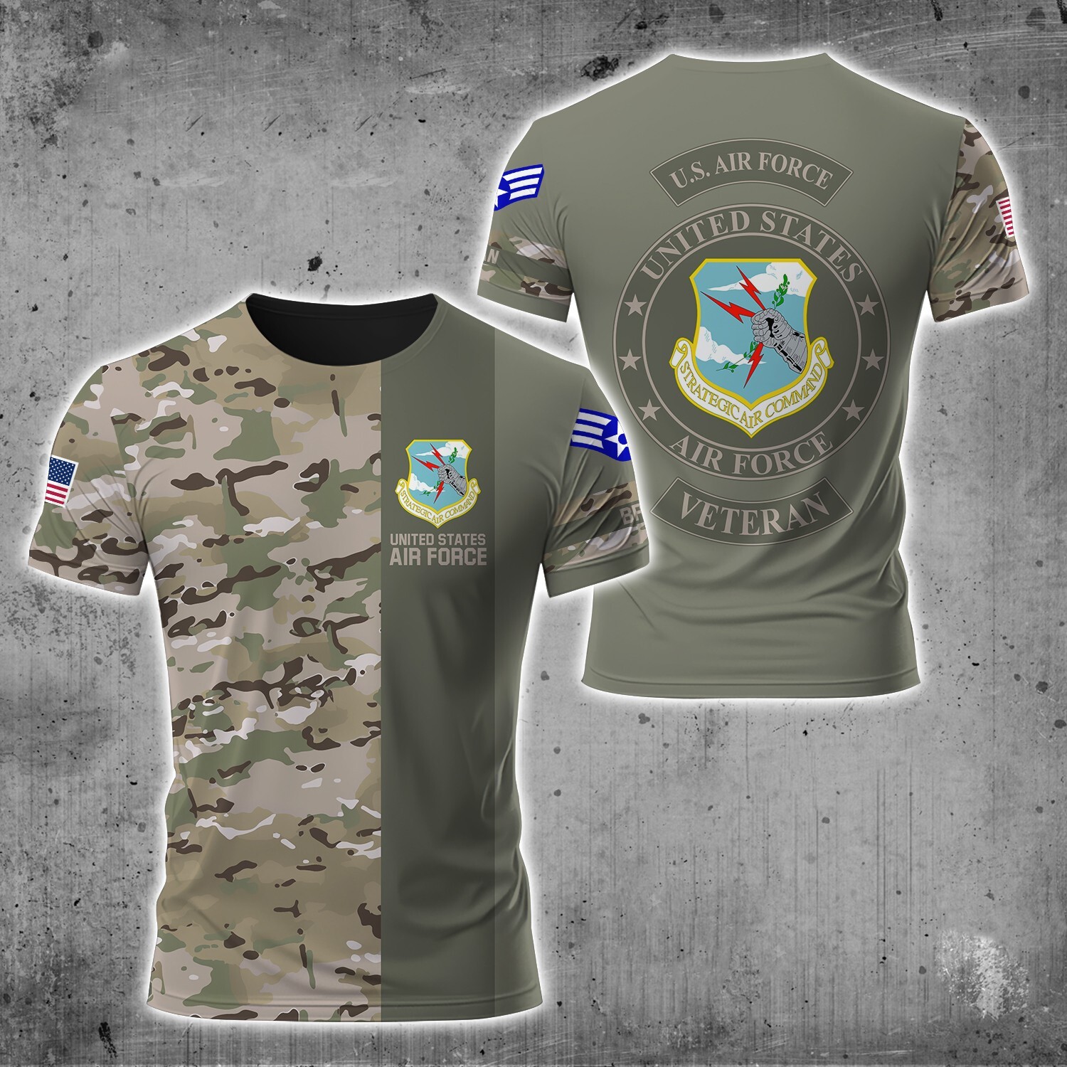 Customized U.S. Air Force Command Military All Over Printed 3D shirt S-5XL
