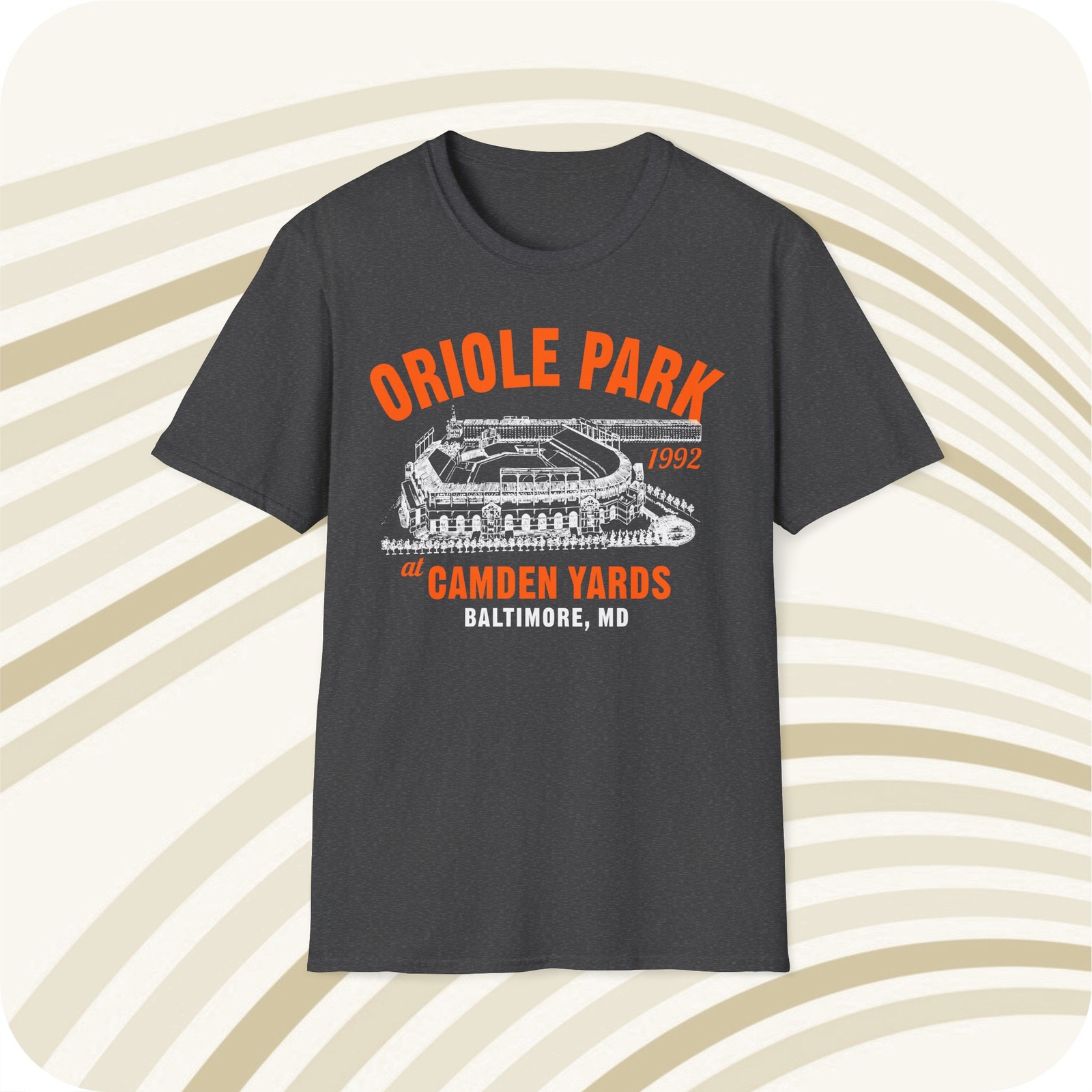 Oriole Park at Camden Yards Classic Cut Baseball T-Shirt – Baltimore Orioles