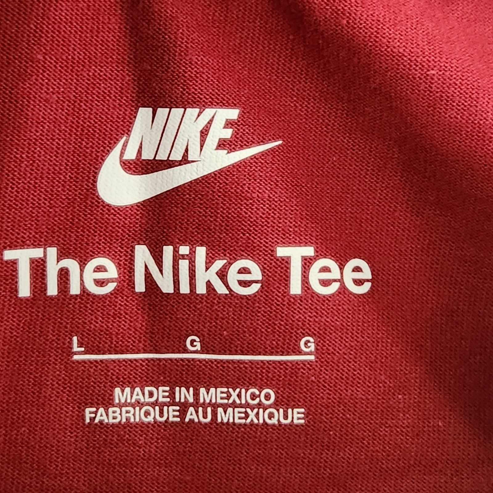 Nike Shirt Mens Large Red Just Do It Swoosh Logo Graphic Tee AR5006-613 NEW