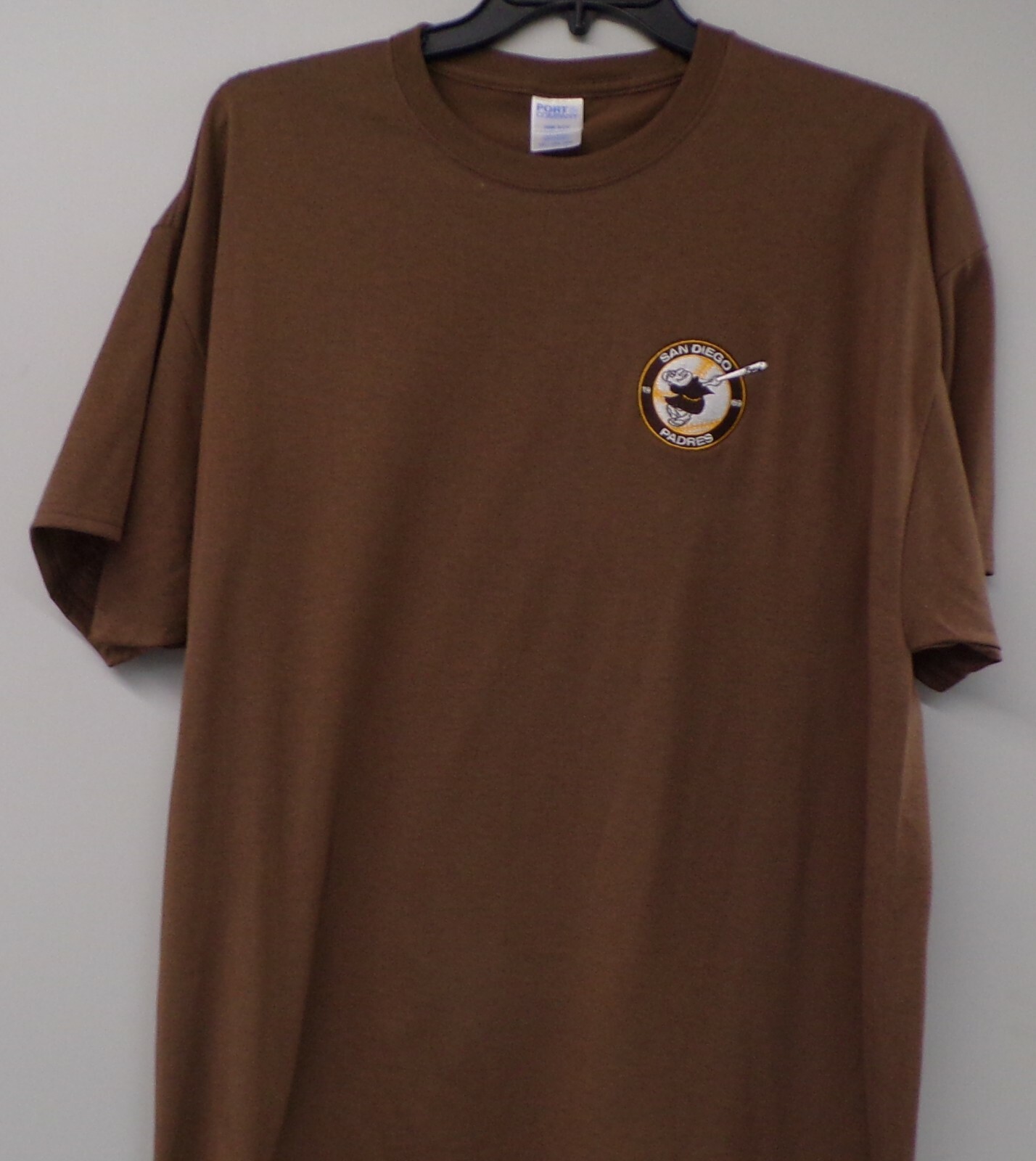 San Diego Padres 1969-1984 Swinging Friar Embroidered T-Shirt S-6X, LT-4XLT New